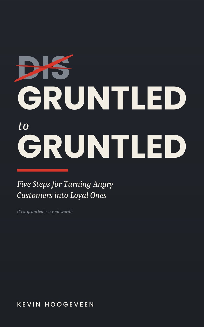 Disgruntled to Gruntled book cover: the word DIS crossed out in red above GRUNTLED to GRUNTLED
